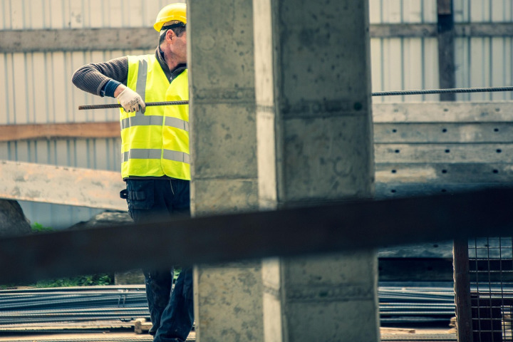 acoustic panels soundproofing construction worker